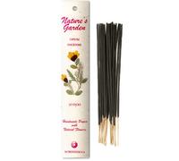 Auroshikha Lot de 20 bâtonnets d'encens indiens Natures Garden Incense Sticks avec des huiles essentielles élégantes Roulés à la main avec bâton en bambou