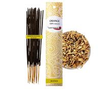AUROSHIKHA Orange Lot de 20 bâtonnets d'encens naturels indiens pour méditation et détente