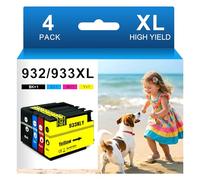 Aurotec 932XL 933XL Cartouches d'Encre Compatibles pour HP 932 933XL Multipack pour HP OfficeJet 6600 Cartouches, pour HP 932 933XL pour OfficeJet 6700 Cartouches 7510 7612 7110 6100 7610 6110 (4pack)