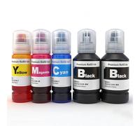 Aurotec E102/104 Encre Compatibles avec Epson T104/T102 Multipack pour Epson EcoTank ET-2850 ET-2870 ET-4850 ET-1810 ET-2700 ET-2750 ET-2751 ET-2756 ET-2862 ET-2860 ET-2862 ET-4850 ET-2821(5 Pack)