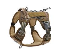 AUROTH Harnais Tactique pour Chien pour Petits Chiens Moyens sans Traction, réglableRéfléchissant Entraînement au Travail Contrôle Facile Gilet Service Militaire Harnais Desert Camo M