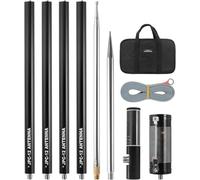 AURSINC Antenne radio JPC-12 HF pour Ham, 7-50 MHz, verticale HF toutes bandes 40-6 m, 8 bandes JPC-12 avec régulateur coulissant extérieur 4,1 m (M10)