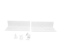 AurSoltriad Étagère de présentation en Acrylique à Fixer au Mur, 2 pièces - Mini Rack pour Haut-Parleur et Horloge, étagère Haute résistance sans Perforations avec Pinces métalliques, Solution