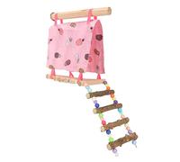 AurSoltriad Tente-hamac « Nid d’Oiseau », Tente pour Perroquet avec échelle, Couleur vive, Ouverture Avant et arrière - cabane Douillette pour Accessoires de Cage à Oiseaux, avec échelle