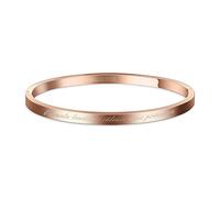 AURSTORE Bracelet Jonc Fin en Acier Inoxydable 316L avec Message Chiante boudeuse rageusemais Princesse Largeur 4 mm Couleurs au Choix (rosé)