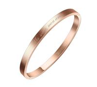 AURSTORE® Bracelet Jonc Fin en Acier Inoxydable 316L avec Message Phrases d'Inspiration Largeur 4 mm Plusieurs Messages au Choix Couleurs Or Rosé (Ma Sœur, mon Amie)