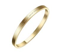 AURSTORE® Bracelet Jonc Fin en Acier Inoxydable 316L avec Message Phrases d'Inspiration Largeur 4 mm Plusieurs Messages au Choix Couleurs Doré (Ma sœur, mon amie)