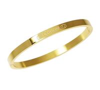 AURSTORE Bracelet Jonc Fin en Acier Inoxydable 316L avec signe astrologie Largeur 4 mm Cadeau d'amour couleur or (Cancer)