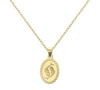 AURSTORE Collier 12 signes Astrologiques en Acier Inoxydable 12 signes du Zodiaque, avec une Chaîne de 45cm + 5cm rallonge Charmant et Élégant, 3 Couleurs au choix, Doré, Femme, Fille (Poisson)