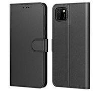 AURSTORE Etui Coque pour Huawei Y5P 2020,Plusieurs Couleurs Disponible Protection Etui Housse Premium en Cuir PU,Fermeture Magnétique pour Huawei Y5p 2020 (5,45 Pouces) (Book Noir)