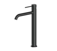 Aurum mitigeur lavabo haut 30,8 cm en acier inoxydable, à levier, sans vidage, noir mat (SATBAUR285C)