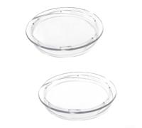 Aurumium Lot de 2 housses de mousseur durables pour machine à café | Bague extérieure précise de 96,7 mm, anneau intérieur de 85 mm, s'adapte à des modèles spécifiques, plastique transparent