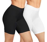 AURUZA Lot de 2 Short Leggings Sport Femme sous Jupe ou Robe Anti-frottement Pantalons de Cyclisme pour Femme Legging Court sans Couture Boxer Short Sécurité