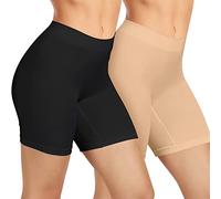 AURUZA Lot de 2 Short Leggings Sport Femme sous Jupe ou Robe Anti-frottement Pantalons de Cyclisme pour Femme Legging Court sans Couture Boxer Short Sécurité