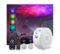 Aurviv Projecteur Ciel Étoilé, Projecteur Galaxie avec Étoiles Bleues | App & commande vocale, projecteur galaxie 16M couleurs pour enfants & adultes, idée cadeau d'anniversaire pour ados