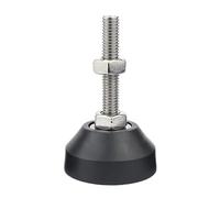 AURVIX Pieds réglables pour Meubles Tasse Fixe en Acier Inoxydable 304 M8 M10 M12, Fondation à vis réglable, Pied de Support de quincaillerie de Meubles, Base 50mm(D50xM8x50)