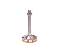 AURVIX Pieds réglables pour Meubles Tasse réglable Robuste en Acier Inoxydable 304, 1 pièce, nivellement M10-M30, Coussinet de Support Fixe en Caoutchouc épais D60/80(D60xM16x100)