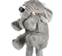 AURWEL Doudou éléphant XXL 60 cm, doux, grand jouet en peluche, pour décoration de chambre d'enfant, facile à nettoyer, pour la famille, les amis et les amoureux des animaux