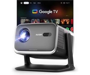 Aurzen Boom Mini Videoprojecteur 4K Supportée, avec Google TV, Netflix Projecteur Exterieur & Home Cinema, Audio Dolby 20W, 500 ANSI, Autofocus ToF & Correction de Clivage, WiFi/Bluetooth (Noir)