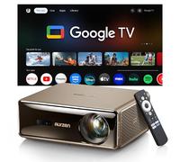 Aurzen EAZZE D1 Max Vidéoprojecteur 4K Supportée avec Google TV 14.0 ＆ Netflix, 1000 ANSI, MEMC, Auto Focus/Keystone, Audio DoIby 20W, WiFi/Bluetooth, Home Cinéma