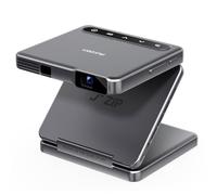 Aurzen Zip Tri-Fold Mini Vidéoprojecteur Portable avec Batterie, Gris