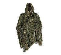AUSCAMOTEK Ghillie Costume Poncho pour chasse Oiseau Montre Gilly Camouflage Cape Vert Désert