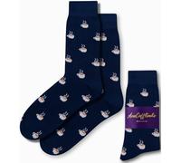 AUSCUFFLINKS Chaussettes pour amateurs de café, thé, cappuccino, latte, caféine pour lui | Cadeau expresso pour homme | Chaussettes en coton peigné | Cadeau d'anniversaire pour homme (café)