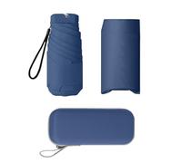 AUSDINAUTO Mini parapluie - Résistant au vent et imperméable - Idéal pour les pluies et les aquariums, bleu marine, Mini