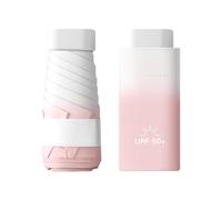 AUSDINAUTO Mini parapluie - Résistant au vent et imperméable - Idéal pour les pluies et les aquariums, Poudre de corail, Mini