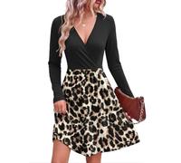 AUSELILY Robe Sexy Pull Femme - Cache Coeur Taille Empire Chic et Elegant Soiree Hiver et Poches