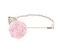 Ausi Broche rose avec feuille d'or, épinglette fleur pour homme, accessoires de mariage, smoking, corsage, broche de fête, rose