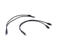 Ausi Lot de 2 câbles répartiteurs USB-C mâle vers double micro USB mâle, cordon de charge court de 30 cm, adaptateur secteur 5 V 3 A, sans transfert de données