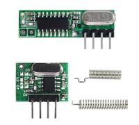 Ausi Lot De 5 Modules De Réception Et De Transmission Radio RF 433 MHz + Kit D'antenne À Ressort RF 433 MHz