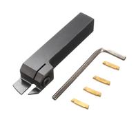 Ausi Outil de tronçonnage pour tour, support MGEHR1616-3, barre d'alésage 16 x 100 mm avec 4 inserts MGMN300 G et clé