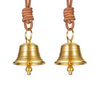 Ausicfen Lot de 2 cloches de Noël vintage en forme de vache pour décorations de Noël, cloches pour travaux manuels, cloches de Noël, guirlandes de cloches en cuivre pour sapin de Noël (cloche de Noël