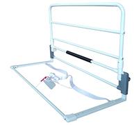 Ausilium Barrière de Lit Universelle Pliable et Rabattable, Cadre en Acier et Polyéthylène, Poignées en Mousse, Sangles et Attaches Incluses, Idéale pour Personnes Âgées et Handicapées