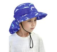 Ausing Chapeau Soleil Enfant Garçon Fille Casquette à Rabat Ajustable Enfants Bleu Royal 2-6 Ans