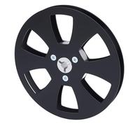 Ausla 1 4 5 Pouces Bobine de Bande Vide en Alliage d'aluminium Bande Sonore Bobine Vide 6 Trous pour les Lecteurs à pour l'enregistrement, l'effacement, le Réenregistrement pour NAGRA (BLACK)