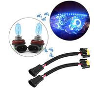 Ausla 1 Paire de Câbles de Connecteur de Conversion pour Prise de Faisceau de Phare Antibrouillard H11 H8, Câblage en Cuivre pré-câblé pour Adaptateur 9006 HB4 Solution de Câblage Plug and Play