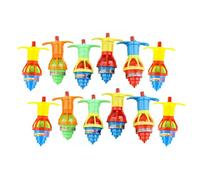 Ausla 12 Pièces de Jouets Gyroscopiques LED, Design à Bouton de Déclenchement avec Lumière Clignotante et Fonction de Rotation, Surface Lisse et Coins Arrondis, pour Fête
