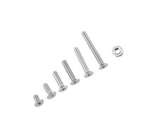 Ausla 250pcs M2 Vis à Douille Hexagonale A2 Fastes en Acier Inoxydable pour Réparation du Bureau à Domicile (C : Tête plate)