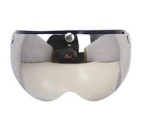 Ausla 3 Visor Snap Flip Up pour Les Casques, Moto Retro Motorcycle Flip Up Visor Lens Blindhed pour Standard 3 Casques Snap Open Face, 23,5x13.5x11cm (mèche)