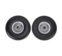 Ausla 4.10/3.50-4" Pneus Pleins en Caoutchouc, 2Pcs Roue Pneu 10" avec Alésage D' de 5/8", Roulements Double Étanches, Moyeu à Déport de 2,2 Pouces, Charge de 300 Lbs, Jante en Acier