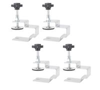 Ausla 4 Pièces Clips de Fixation pour Tiroir, Pince D’installation pour Tiroir D’armoire de Type Arc en Acier Inoxydable avec Patin Antidérapant, Support de Panneau pour le Travail du