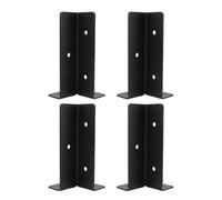 Ausla 4pcs Post de Pont Réglable Anchor, Supports de Poteau de Base Kit Base de Métal Robuste pour 1,5x1,5 2x2 2x4 4x4 Boîte aux Lettres Pergola de Clôture en Bois