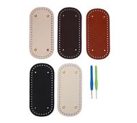 Ausla 5 PCS PU en Cuir Bourse avec 2 Crochets de Crochet, Kit de Fabrication de Sacs de Bricolage 8,66x3,94x0,16 Pouces