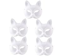 Ausla 5 Pièces Masque Vierge à Dessiner pour Fête Costumée D'Halloween, avec élastique adapté pour Fêtes Scolaires et Anniversaires (combien ça coûte)