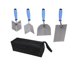 Ausla 5PCS Ensemble D'Outils pour Coins de Plaque de Plâtre Ensemble de Truelles pour Plaque de Plâtre Construction avec Sac à Outils Oxford 1680D, pour Plâtrage, Pose de Carrelage et