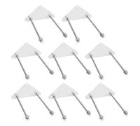 Ausla 8 Packs Support de Montage Mural pour Snowboard, Racks D'affichage en Aluminium Acrylique pour Installation Horizontale et Verticale avec Capuchons de Vis, 6,2x3,1x8