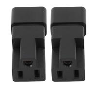 Ausla Adaptateur d'alimentation IEC320 C14 vers NEMA 5-15R, Convertisseur de Prise en Cuivre PVC pour Alimentation Stable, 10 A 125 V, Compatible avec Les Lampes, Haut-parleurs, Imprimantes,